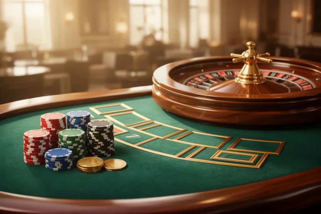 Ảnh minh hoạ mặt bàn baccarat cho mục hỏi đáp casino 789BET